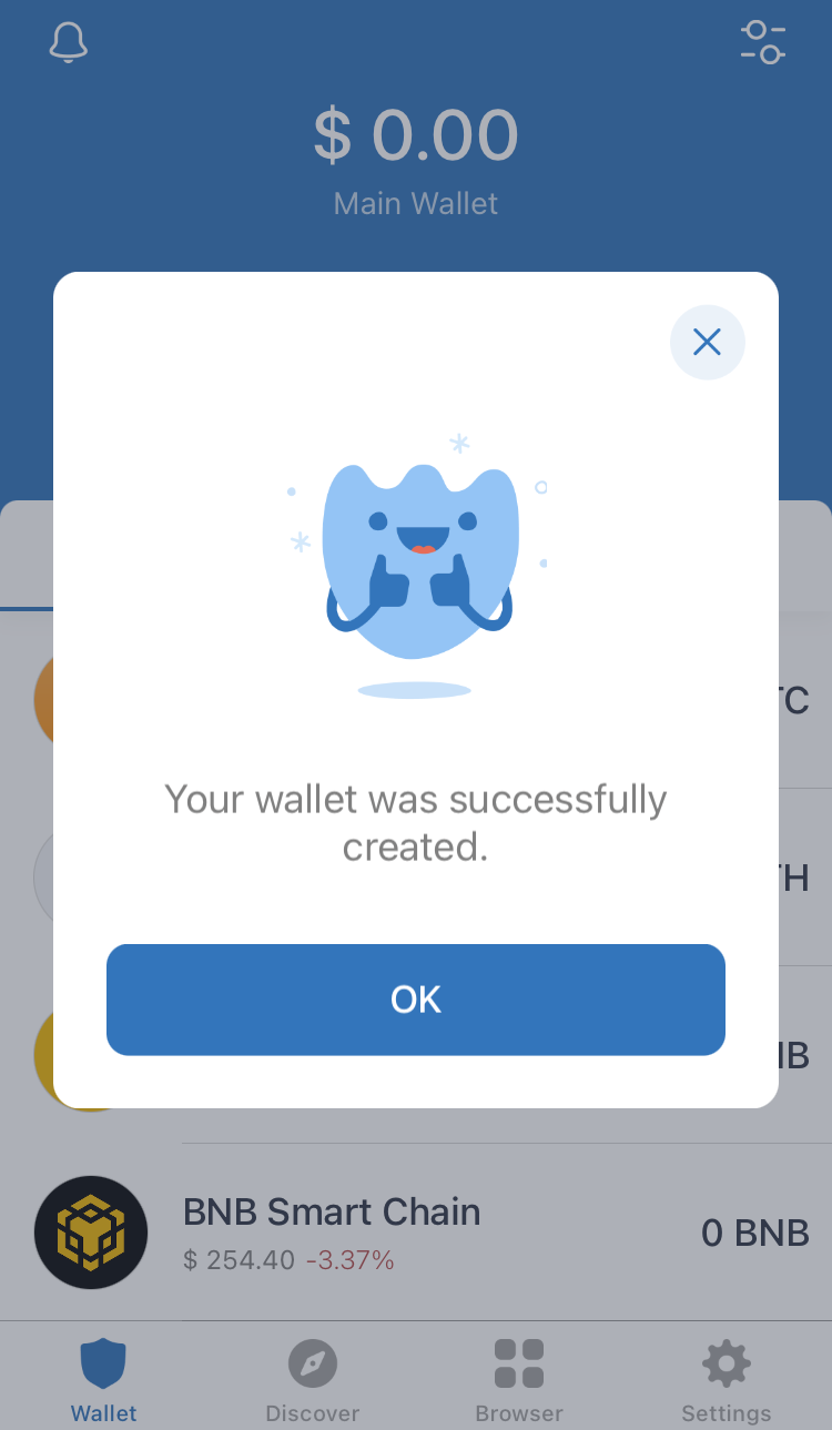 unMineable Support Center - How to create a Trust Wallet account